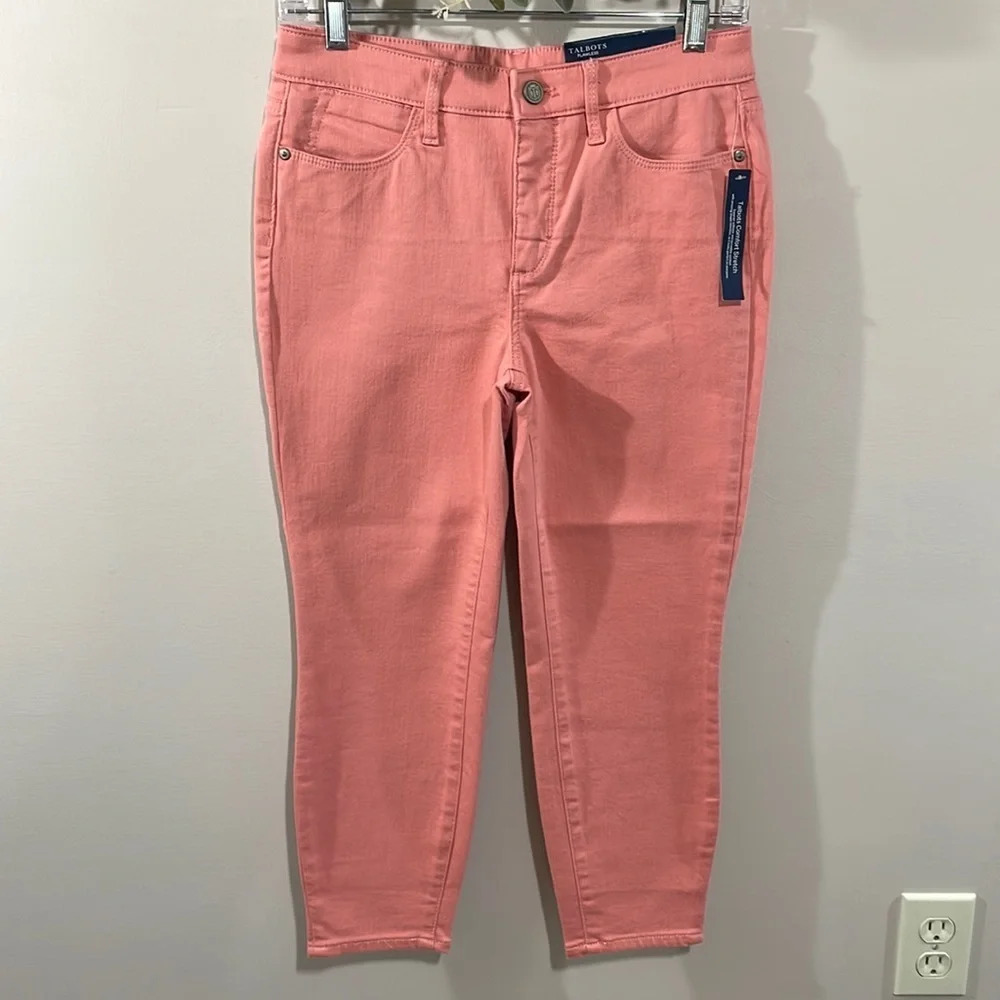 NWT Talbots Flawless High Waist Jegging Crop Comfort Stretch Denim Jeans…